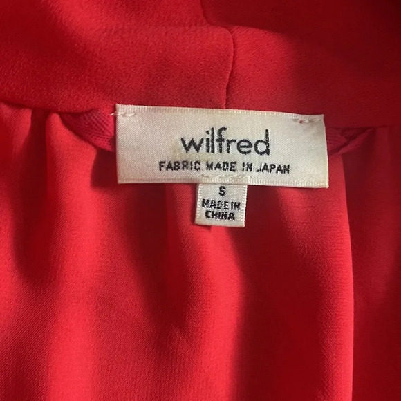 WILFRED red short dress sz S tie at waist lined pockets excellent condition - Picture 7 of 8